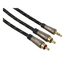 Аудіо-кабель Hama mini-jack 3.5 мм(M) - 2хRCA(M), 1.5 м Black (00122305)
