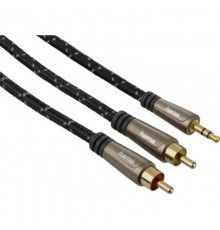 Аудіо-кабель Hama mini-jack 3.5 мм(M) - 2хRCA(M), 1.5 м Black (00122305)