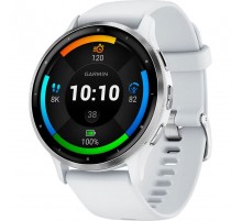 Смарт-годинник Garmin Venu 3 Silver Stainless Steel Bezel with Whitestone Case and Silicone Band (010-02784-50)