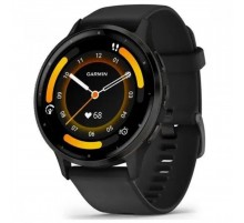 Смарт-годинник Garmin Venu 3 Slate Stainless Steel Bezel with Black Case and Silicone Band (010-02784-51)