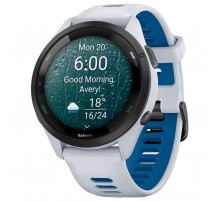 Смарт-годинник Garmin Forerunner 265 Black Bezel with Whitestone Case and Whitestone/Tidal Blue Silicone Band (010-02810-51)