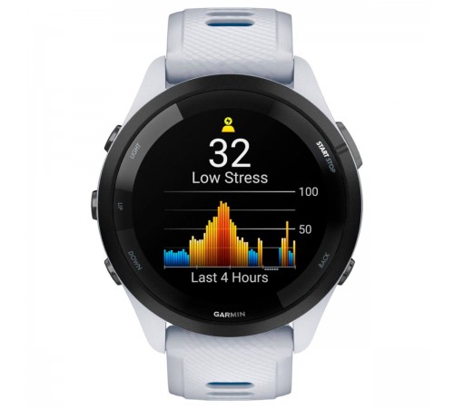 Смарт-годинник Garmin Forerunner 265 Black Bezel with Whitestone Case and Whitestone/Tidal Blue Silicone Band (010-02810-51)