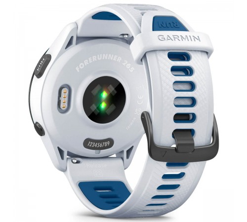 Смарт-годинник Garmin Forerunner 265 Black Bezel with Whitestone Case and Whitestone/Tidal Blue Silicone Band (010-02810-51)