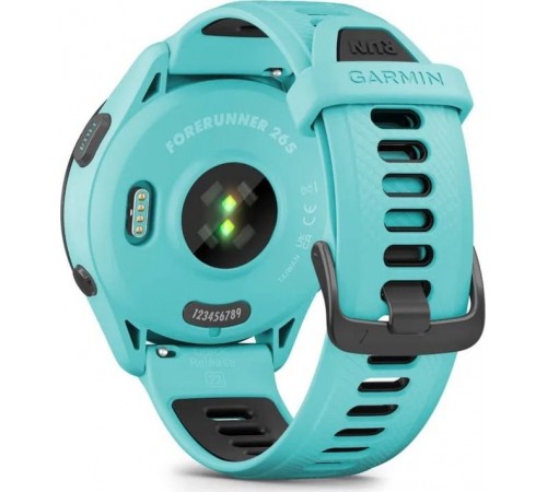 Смарт-годинник Garmin Forerunner 265 Black Bezel with Aqua Case and Aqua/Black Silicone Band (010-02810-52)