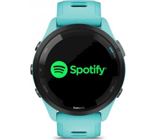Смарт-годинник Garmin Forerunner 265 Black Bezel with Aqua Case and Aqua/Black Silicone Band (010-02810-52)