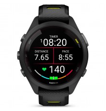Смарт-годинник Garmin Forerunner 265S Black Bezel and Case with Black/Amp Yellow Silicone Band (010-02810-53)