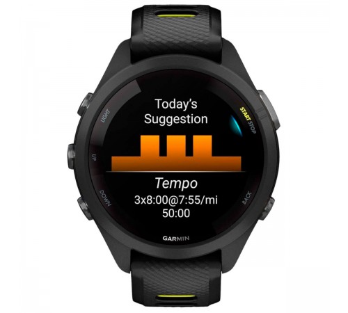 Смарт-годинник Garmin Forerunner 265S Black Bezel and Case with Black/Amp Yellow Silicone Band (010-02810-53) Смарт-годинник Garmin Forerunner 265S Black Bezel and Case with Black/Amp Yellow Silicone Band (010-02810-53)