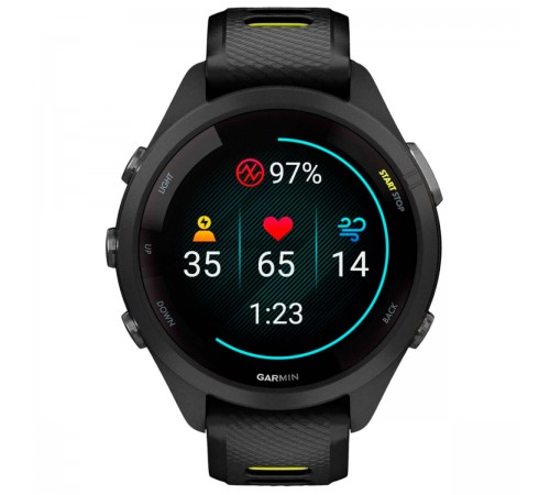 Смарт-годинник Garmin Forerunner 265S Black Bezel and Case with Black/Amp Yellow Silicone Band (010-02810-53) Смарт-годинник Garmin Forerunner 265S Black Bezel and Case with Black/Amp Yellow Silicone Band (010-02810-53)