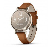 Смарт-годинник Garmin Lily 2 Cream Gold with Tan Leather Band (010-02839-60)