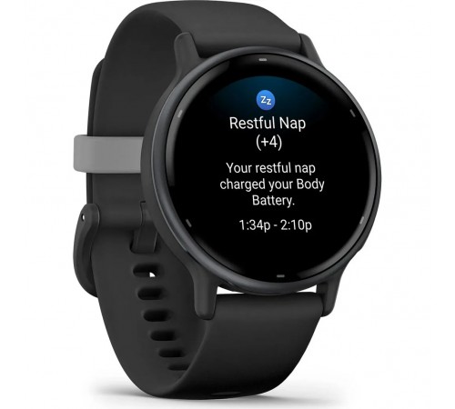 Смарт-годинник Garmin Vivoactive 5 Slate Aluminium Bezel with Black Case and Silicone Band (010-02862-10)