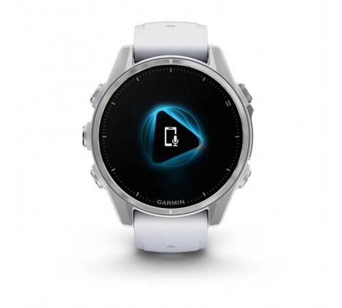 Смарт-годинник Garmin Fenix 8 43mm AMOLED Silver with Whitestone Silicone (010-02903-06)