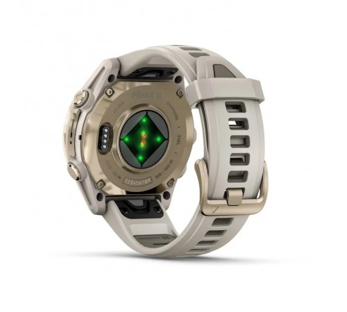 Смарт-годинник Garmin Fenix 8 43mm AMOLED Sapphire Soft Gold with Fog Gray Silicone (010-02903-11)
