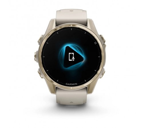 Смарт-годинник Garmin Fenix 8 43mm AMOLED Sapphire Soft Gold with Fog Gray Silicone (010-02903-11)