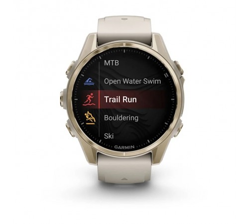 Смарт-годинник Garmin Fenix 8 43mm AMOLED Sapphire Soft Gold with Fog Gray Silicone (010-02903-11)