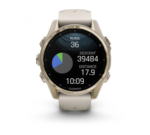 Смарт-годинник Garmin Fenix 8 43mm AMOLED Sapphire Soft Gold with Fog Gray Silicone (010-02903-11)