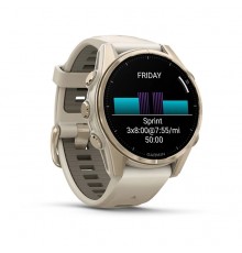 Смарт-годинник Garmin Fenix 8 43mm AMOLED Sapphire Soft Gold with Fog Gray Silicone (010-02903-18)