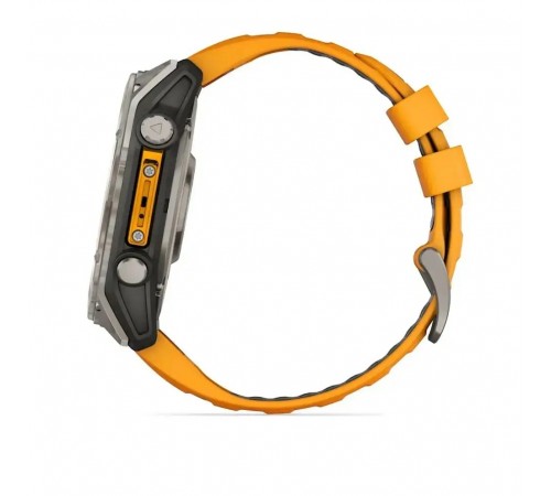 Смарт-годинник Garmin Fenix 8 47mm AMOLED Sapphire Graphite DLC Titanium with Spark Orange Silicone (010-02904-19)