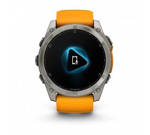Смарт-годинник Garmin Fenix 8 47mm AMOLED Sapphire Graphite DLC Titanium with Spark Orange Silicone (010-02904-19)