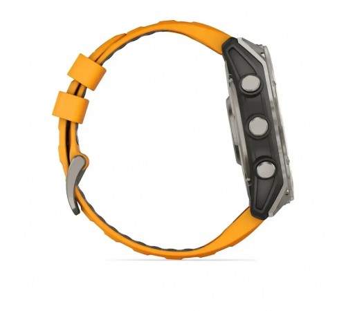 Смарт-годинник Garmin Fenix 8 47mm AMOLED Sapphire Graphite DLC Titanium with Spark Orange Silicone (010-02904-19)