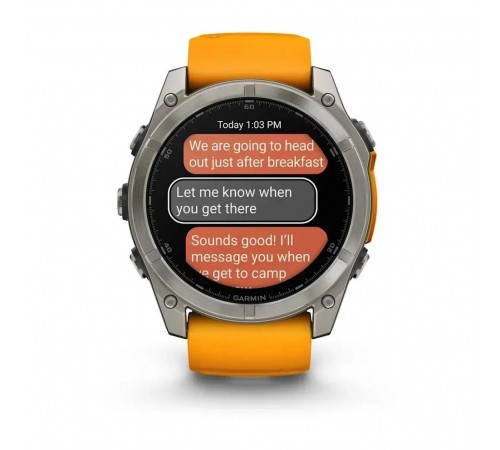 Смарт-годинник Garmin Fenix 8 47mm AMOLED Sapphire Graphite DLC Titanium with Spark Orange Silicone (010-02904-19)