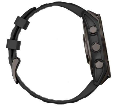 Смарт-годинник Garmin Fenix 8 47mm AMOLED Sapphire Carbon Gray DLC Titanium with Black Silicone (010-02904-29)