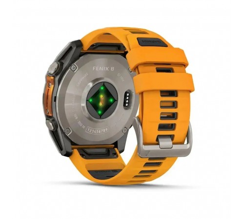 Смарт-годинник Garmin Fenix 8 51mm AMOLED Sapphire Graphite DLC Titanium with Spark Orange Silicone (010-02905-53) Смарт-годинник Garmin Fenix 8 51mm AMOLED Sapphire Graphite DLC Titanium with Spark Orange Silicone (010-02905-53)