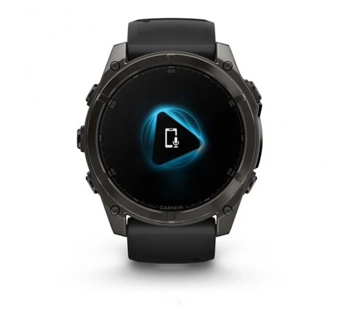 Смарт-годинник Garmin Fenix 8 51mm AMOLED Sapphire Carbon Gray DLC Titanium with Black Silicone (010-02905-63)