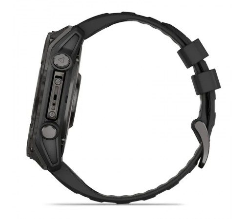 Смарт-годинник Garmin Fenix 8 51mm AMOLED Sapphire Carbon Gray DLC Titanium with Black Silicone (010-02905-63)