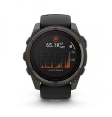 Смарт-годинник Garmin Fenix 8 51mm Sapphire Solar Carbon Gray DLC Titanium with Black Silicone (010-02907-70)