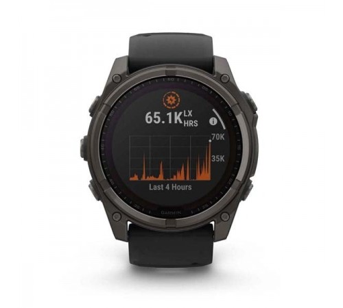 Смарт-годинник Garmin Fenix 8 51mm Sapphire Solar Carbon Gray DLC Titanium with Black Silicone (010-02907-70) Смарт-годинник Garmin Fenix 8 51mm Sapphire Solar Carbon Gray DLC Titanium with Black Silicone (010-02907-70)
