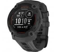 Смарт-годинник Garmin Instinct E 45 mm Black with Charcoal Silicone Band (010-02933-13)