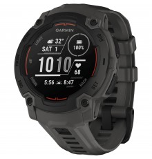 Смарт-годинник Garmin Instinct E 45 mm Black with Charcoal Silicone Band (010-02933-13)