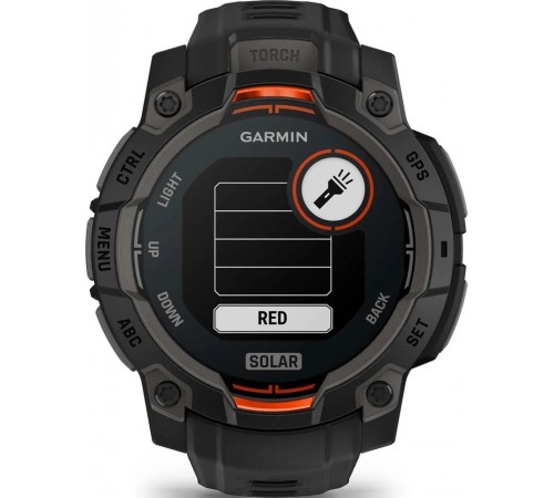 Смарт-годинник Garmin Instinct 3 45mm Solar Black with Black Silicone Band (010-02934-40)