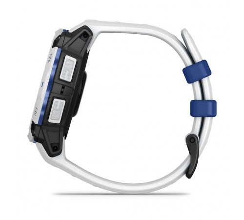 Смарт-годинник Garmin Instinct 3 45mm Solar Whitestone with Whitestone/Bolt Blue Silicone (010-02934-43)