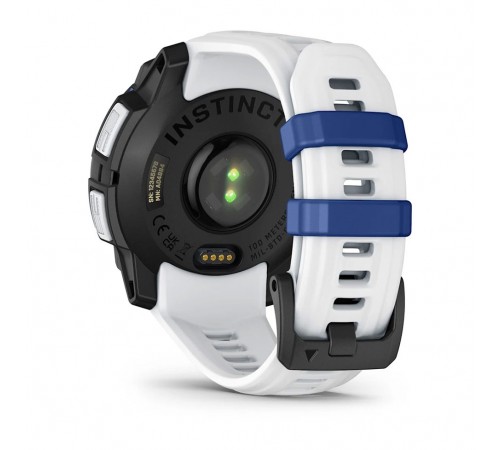 Смарт-годинник Garmin Instinct 3 45mm Solar Whitestone with Whitestone/Bolt Blue Silicone (010-02934-43)
