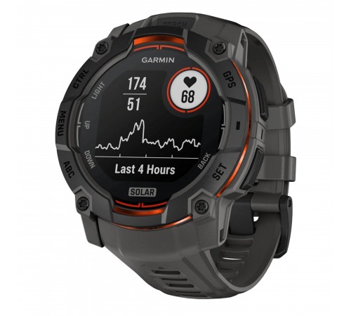 Смарт-годинник Garmin Instinct 3 50mm Solar Black with Charcoal Silicone Band (010-02935-40) Смарт-годинник Garmin Instinct 3 50mm Solar Black with Charcoal Silicone Band (010-02935-40)
