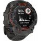 Смарт-годинник Garmin Instinct 3 50mm Solar Black with Charcoal Silicone Band (010-02935-40)