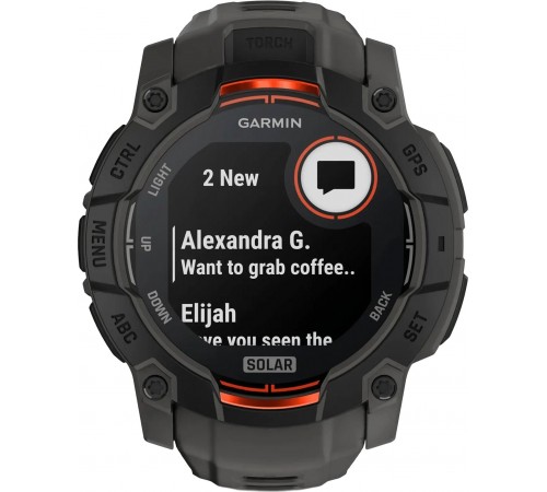 Смарт-годинник Garmin Instinct 3 50mm Solar Black with Charcoal Silicone Band (010-02935-40) Смарт-годинник Garmin Instinct 3 50mm Solar Black with Charcoal Silicone Band (010-02935-40)
