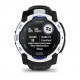 Смарт-годинник Garmin Instinct 3 50mm Solar Whitestone with Black/Bolt Blue Silicone (010-02935-43)