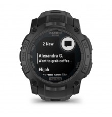 Смарт-годинник Garmin Instinct 3 50mm Tactical Solar Black with Charcoal Silicone Band (010-02935-90)