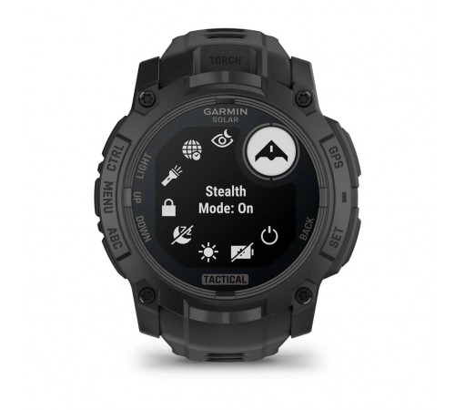 Смарт-годинник Garmin Instinct 3 50mm Tactical Solar Black with Charcoal Silicone Band (010-02935-90)