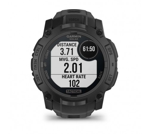 Смарт-годинник Garmin Instinct 3 50mm Tactical Solar Black with Charcoal Silicone Band (010-02935-90)