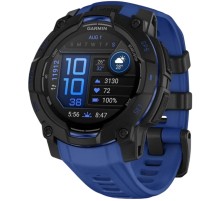 Смарт-годинник Garmin Instinct 3 45mm AMOLED Black with Bolt Blue/Black Silicone Band (010-02936-03)
