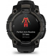 Смарт-годинник Garmin Instinct 3 45mm AMOLED Black with Black Silicone Band (010-02936-40)