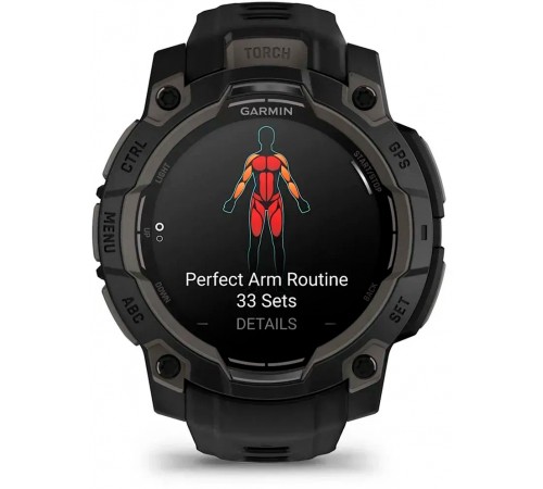 Смарт-годинник Garmin Instinct 3 45mm AMOLED Black with Black Silicone Band (010-02936-40)