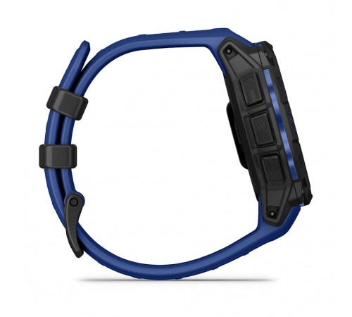 Смарт-годинник Garmin Instinct 3 45mm AMOLED Black with Bolt Blue/Black Silicone (010-02936-43)