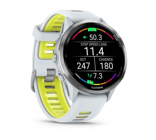 Смарт-годинник Garmin Forerunner 970 Whitestone/Amp Yellow (010-02969-11)