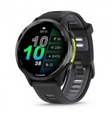 Смарт-годинник Garmin Forerunner 970 Black Carbon Gray DLC Titanium with Black/Translucent Whitestone Silicone with Slate Buckle (010-02969-60)