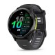 Смарт-годинник Garmin Forerunner 970 Black Carbon Gray DLC Titanium with Black/Translucent Whitestone Silicone with Slate Buckle (010-02969-60)