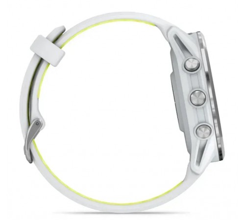 Смарт-годинник Garmin Forerunner 970 Whitestone Titanium with Whitestone/Translucent Amp Yellow Silicone with Silver Buckle (010-02969-61)